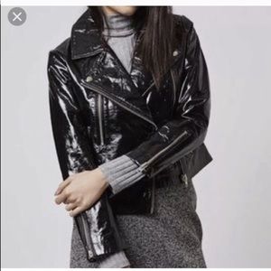 Blank nyc patent leather jacket